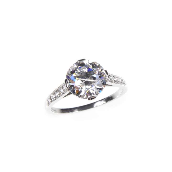 Early 20th century round brilliant cut diamond ring
